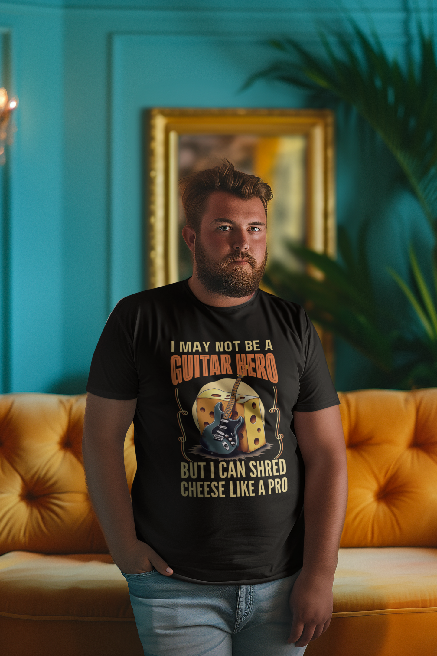 Funny Guitar Cheese T-Shirt