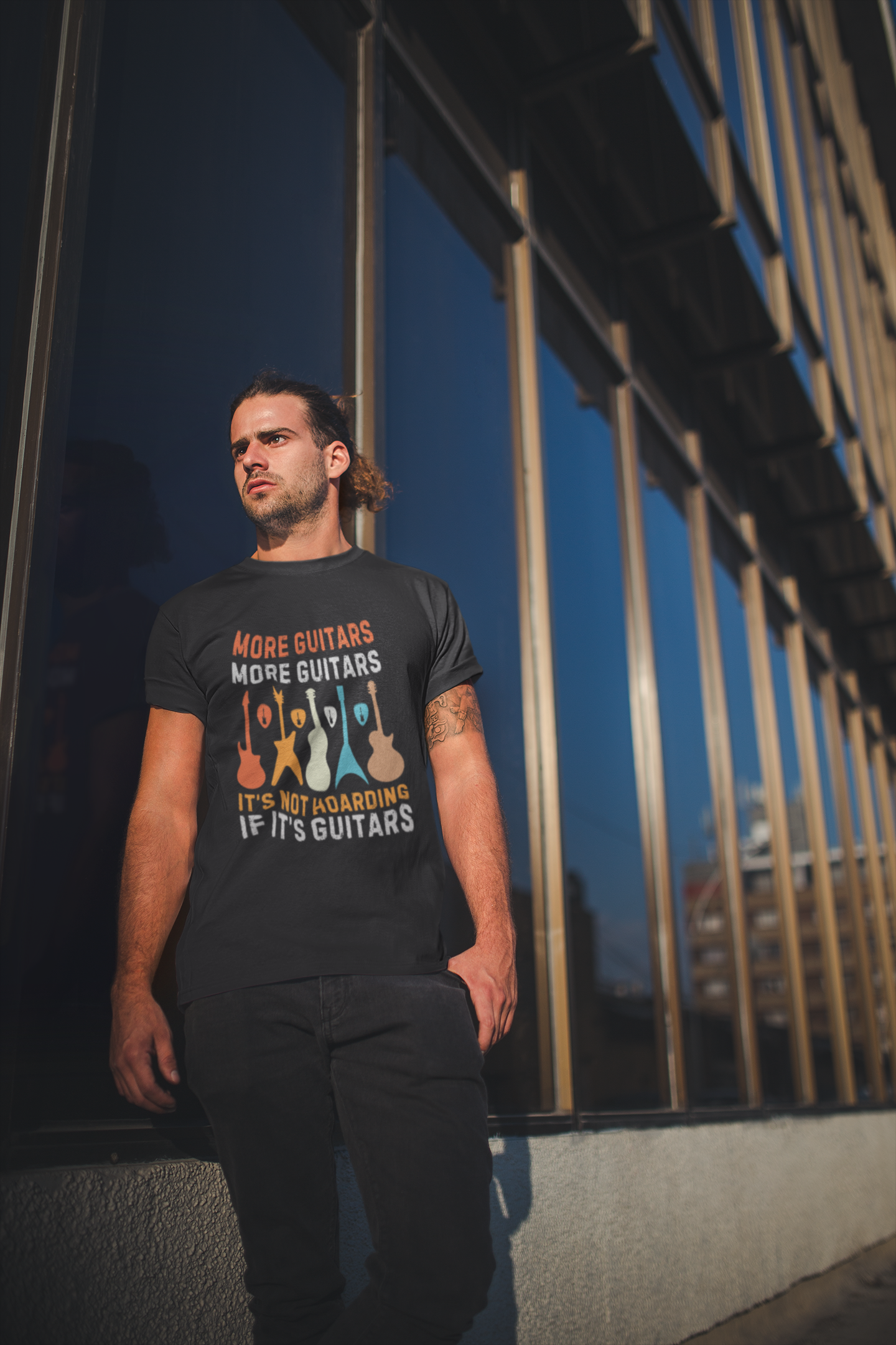Guitar Quote T-Shirt, More Guitars More Guitars