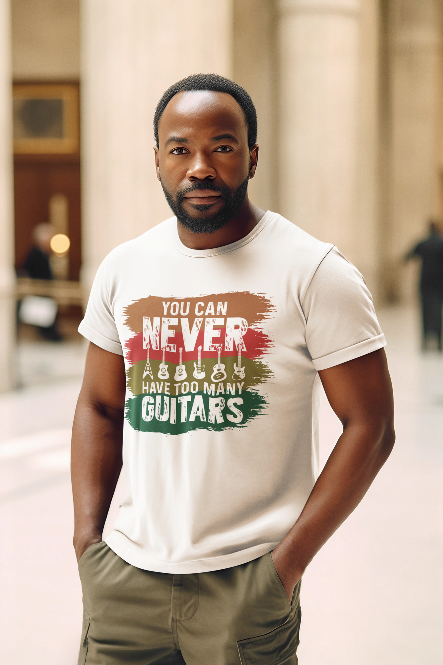 Guitar Statement T-Shirt - Grunge Colorful Slogan