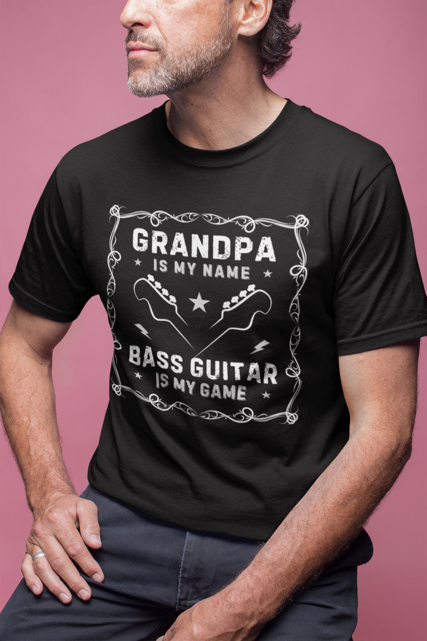 Bass Guitar Grandpa Unisex T-Shirt