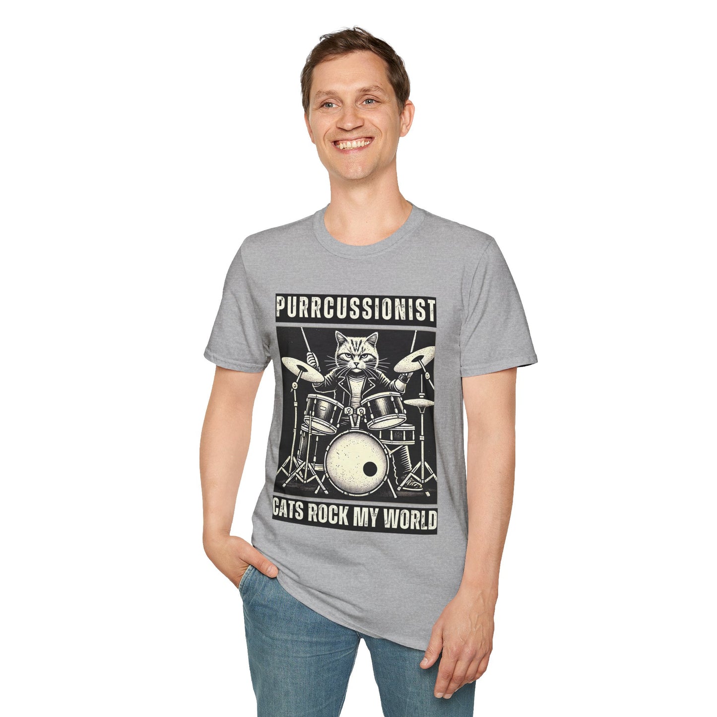 Cat Rocker T-Shirt - Purrcussionist