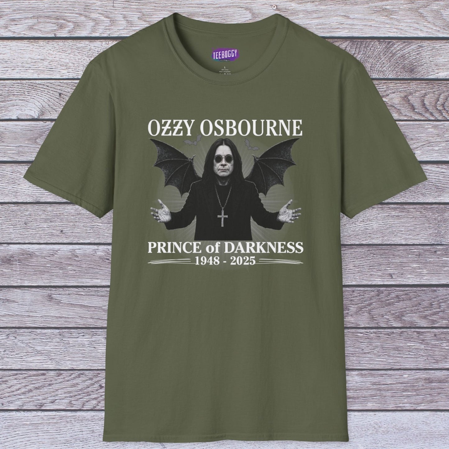 Metal Fan Softstyle T-Shirt with Image and Slogan of Prince of Darkness Slogan