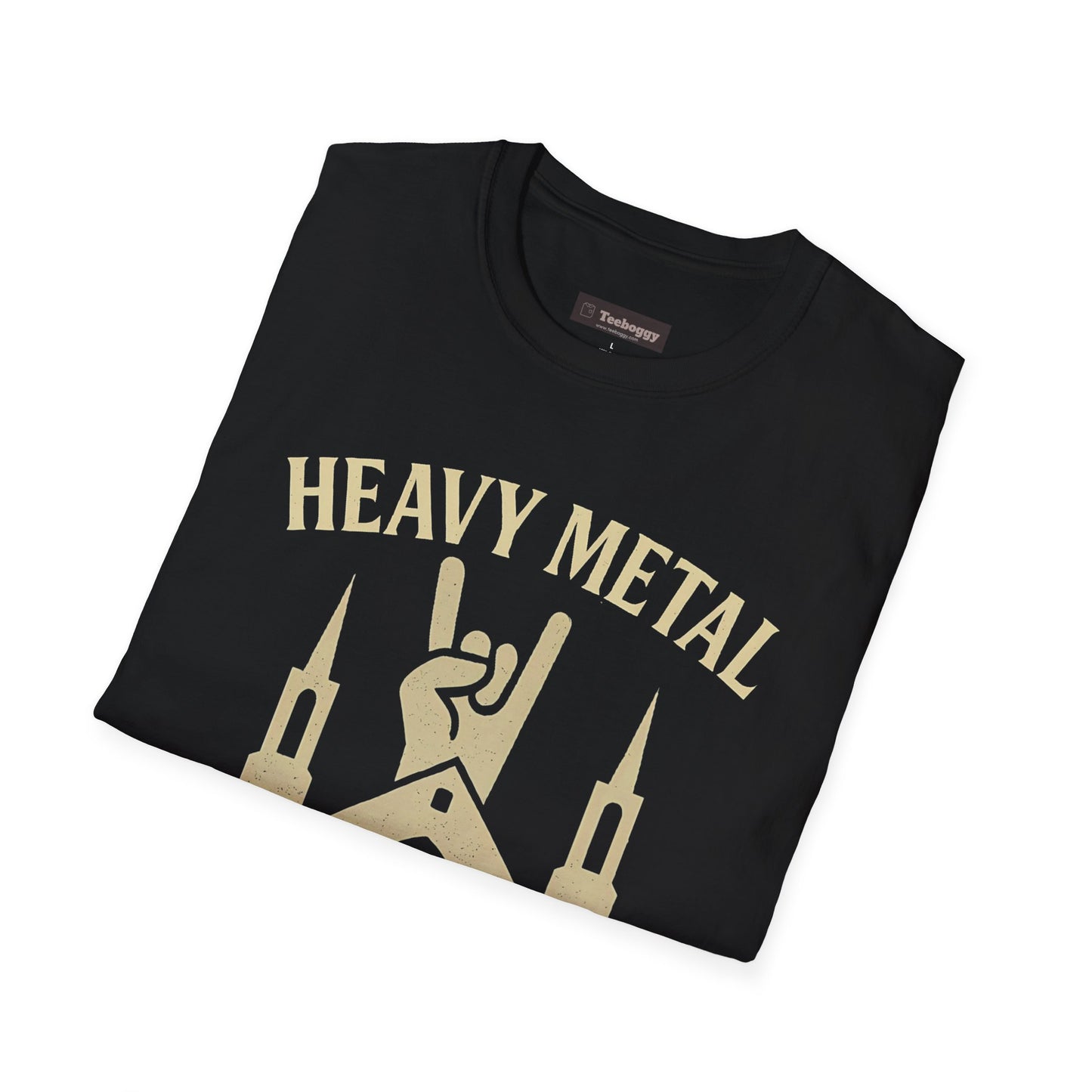 Heavy Metal Church T-Shirt — Fist Emblem Tee for Metal Fans