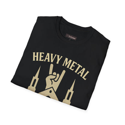 Heavy Metal Church T-Shirt — Fist Emblem Tee for Metal Fans