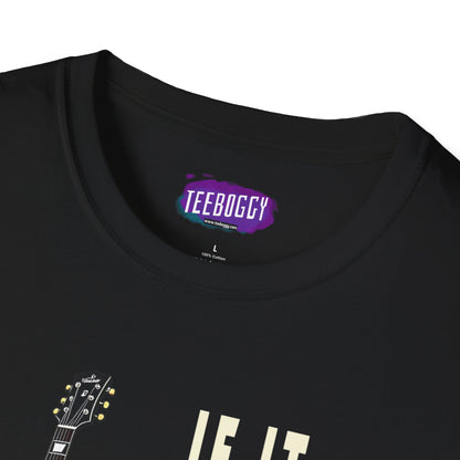 Guitar Amp Image and Slogan Unisex Softstyle T-Shirt