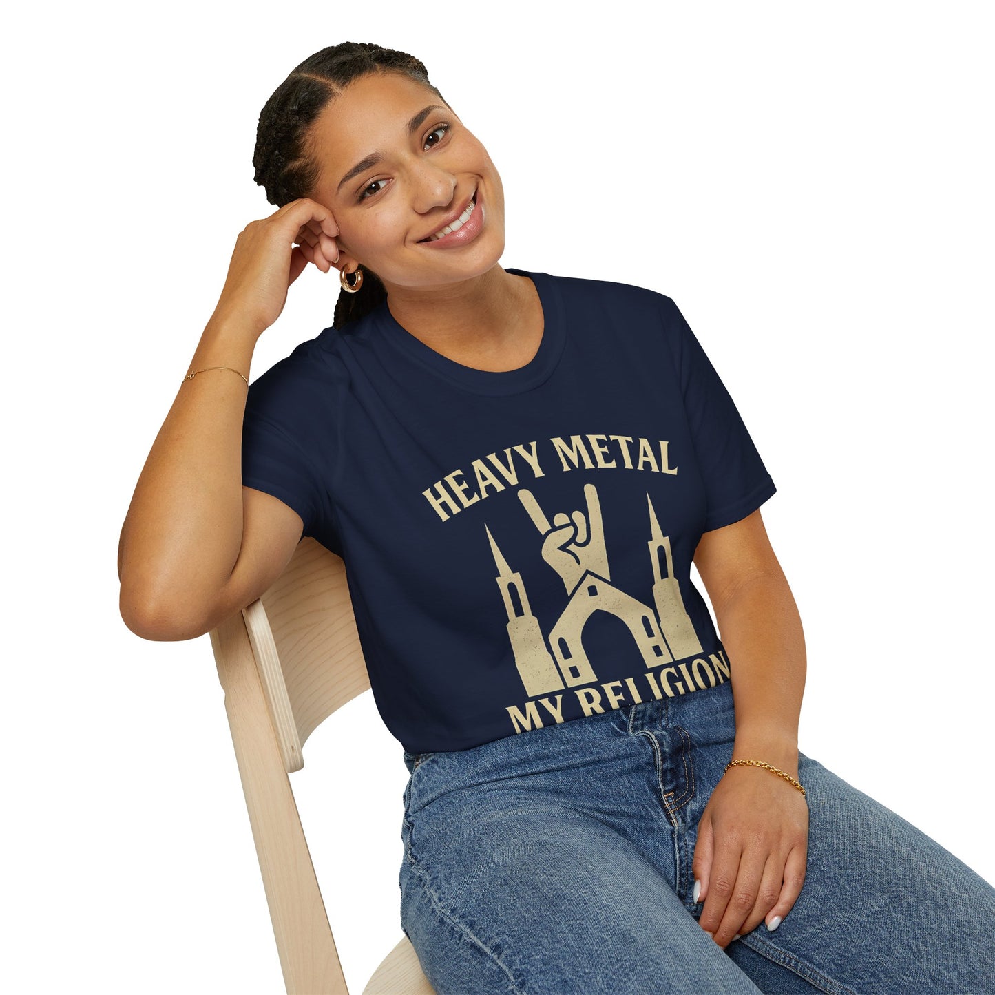 Heavy Metal Church T-Shirt — Fist Emblem Tee for Metal Fans