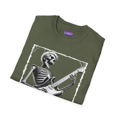 Guitar Metal T-Shirt - Skeleton Rocking Out