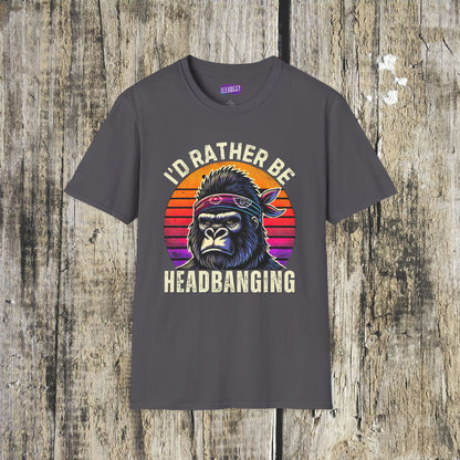 Graphic T-Shirt for Music Lovers - I'd Rather Be Headbanging