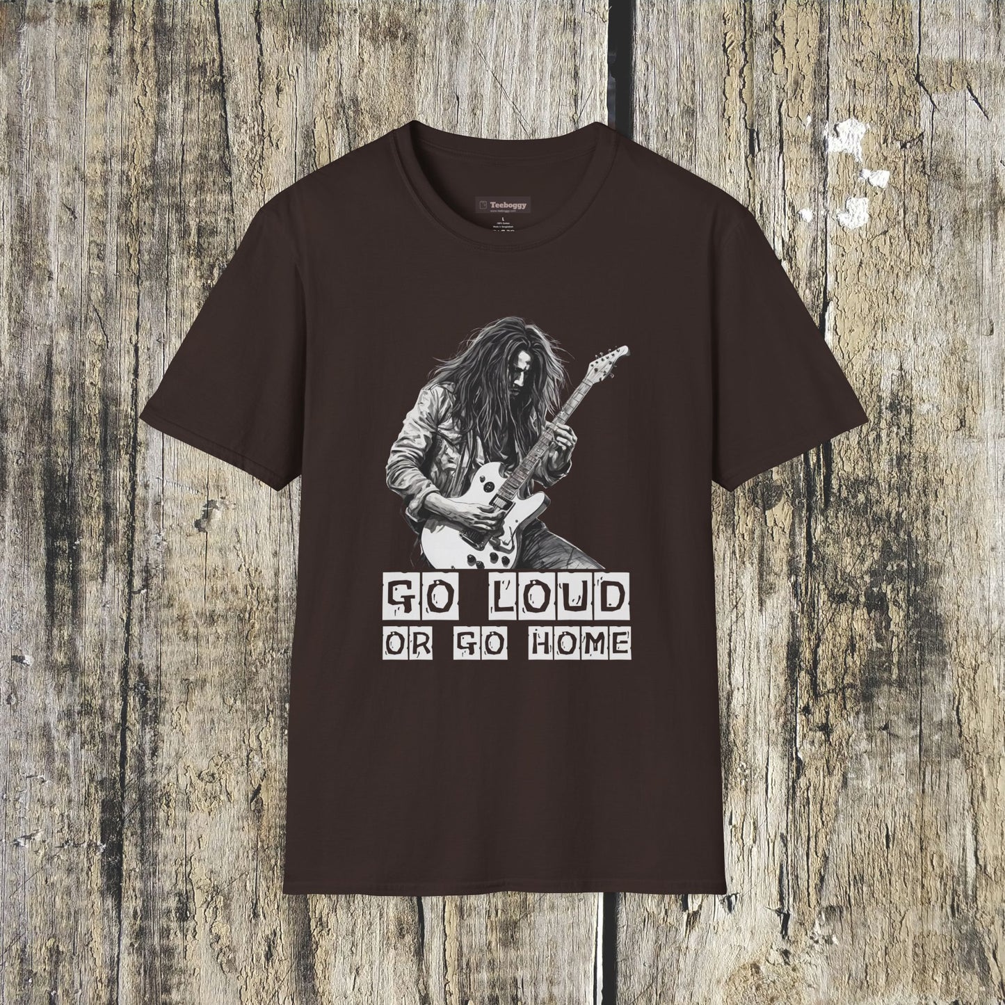Rock Guitar T-Shirt — "Go Louid or Go Home" Graphic Tee