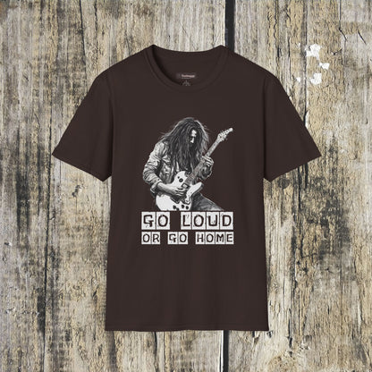 Rock Guitar T-Shirt — "Go Louid or Go Home" Graphic Tee
