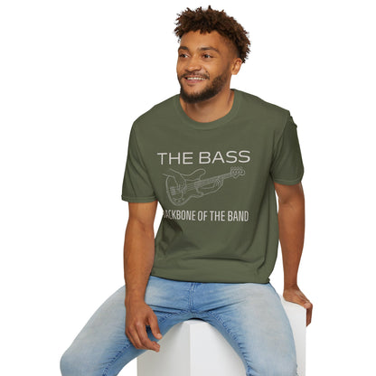 Bass Guitar T-Shirt - The Bass, Backbone of the Band Design