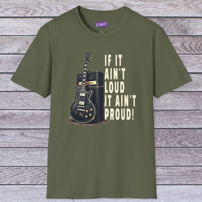 Guitar Amp Image and Slogan Unisex Softstyle T-Shirt
