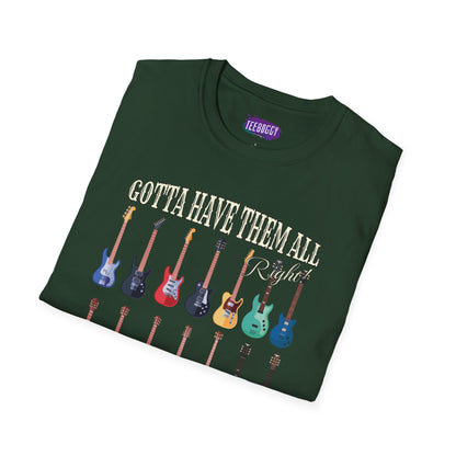 Guitar Shapes Unisex T-Shirt - Gotta Have Them All