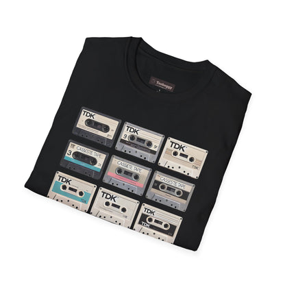 Cassette Tape Nostalgia T-Shirt — Vintage Audio Mix Design