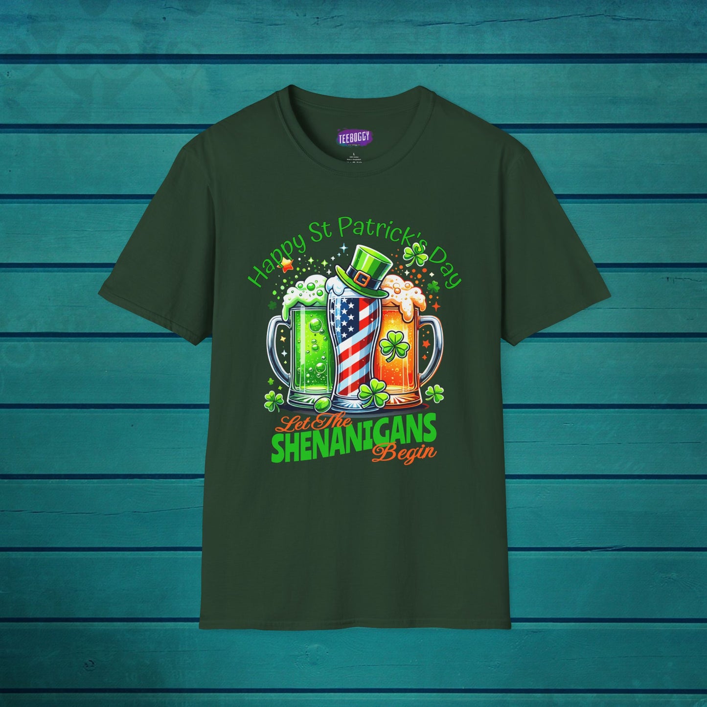 St Patrick's Day T-Shirt - Patriotic Irish American Shenanigans
