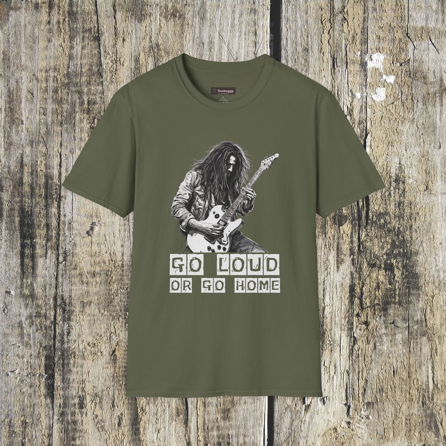 Rock Guitar T-Shirt — "Go Louid or Go Home" Graphic Tee