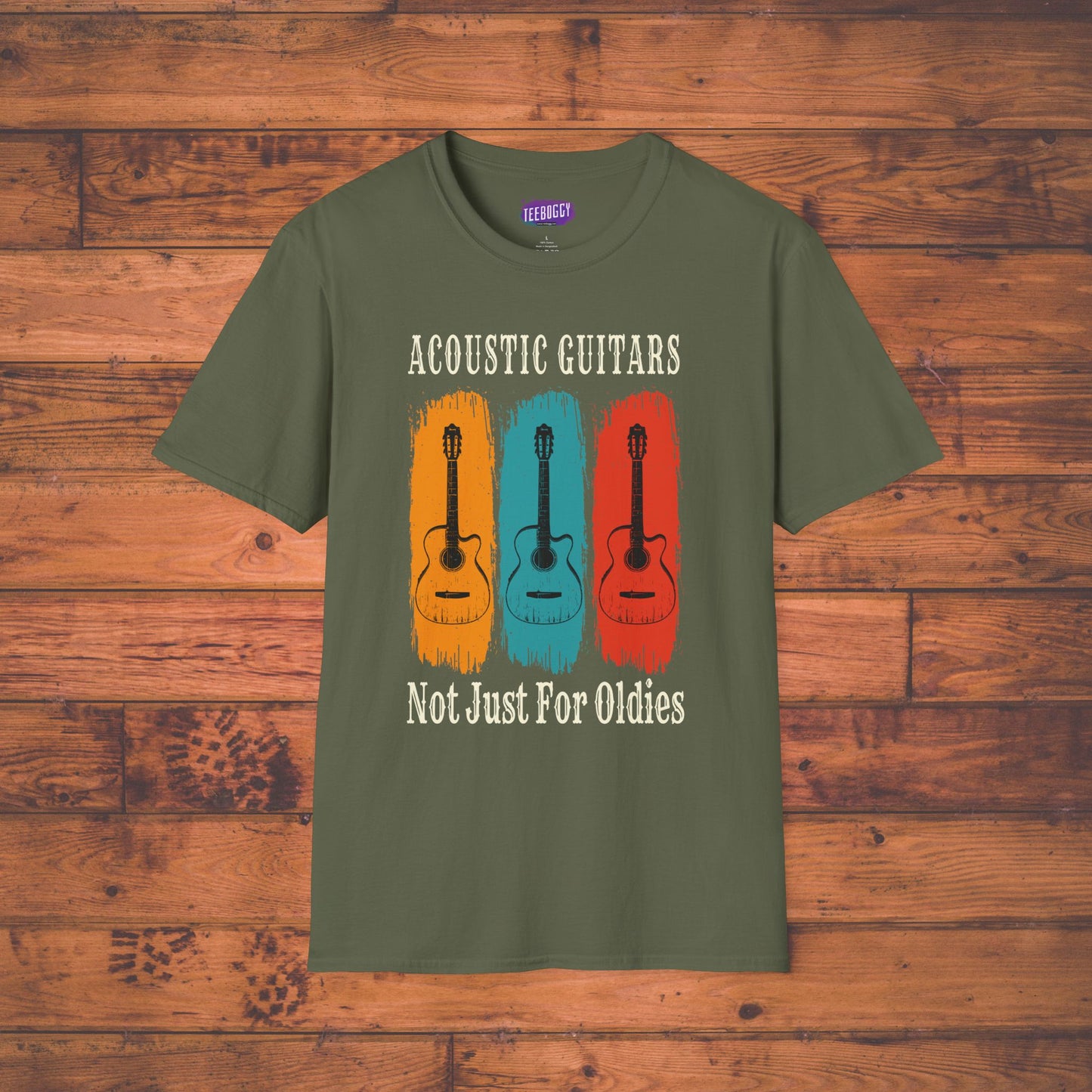 Funny Acoustic Guitars T-Shirt - Not Just For Oldies
