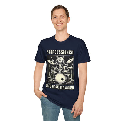 Cat Rocker T-Shirt - Purrcussionist