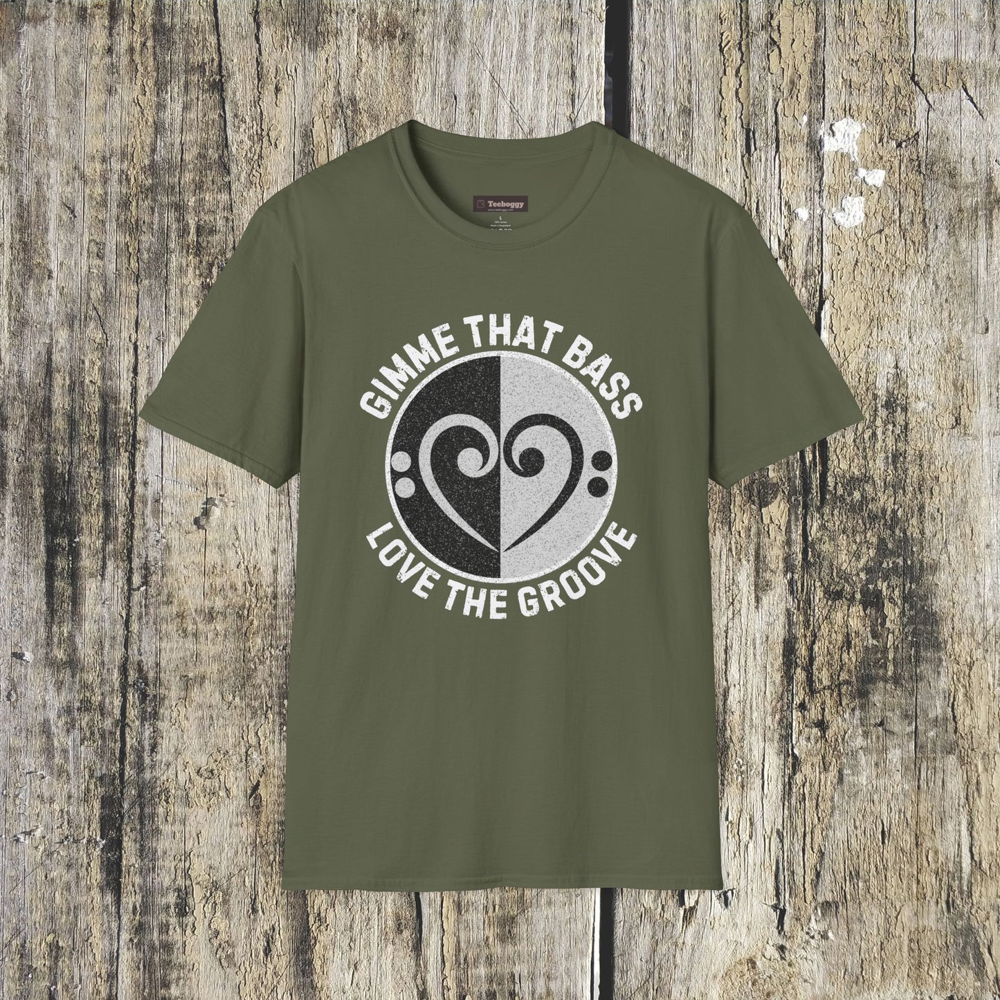 Bass Clef Heart Unisex T-Shirt - Feel the Bass, Love the Groove