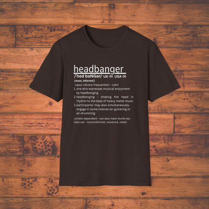 Headbanger Definition T-Shirt — Funny Heavy Metal Tee