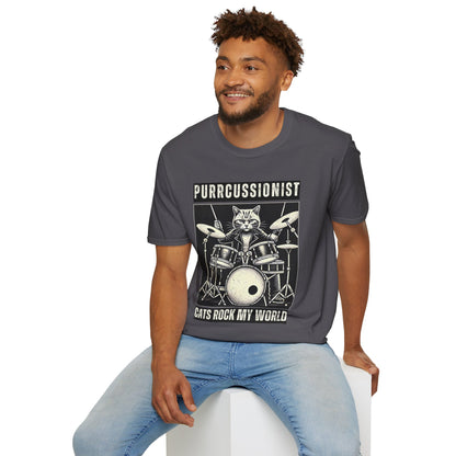 Cat Rocker T-Shirt - Purrcussionist