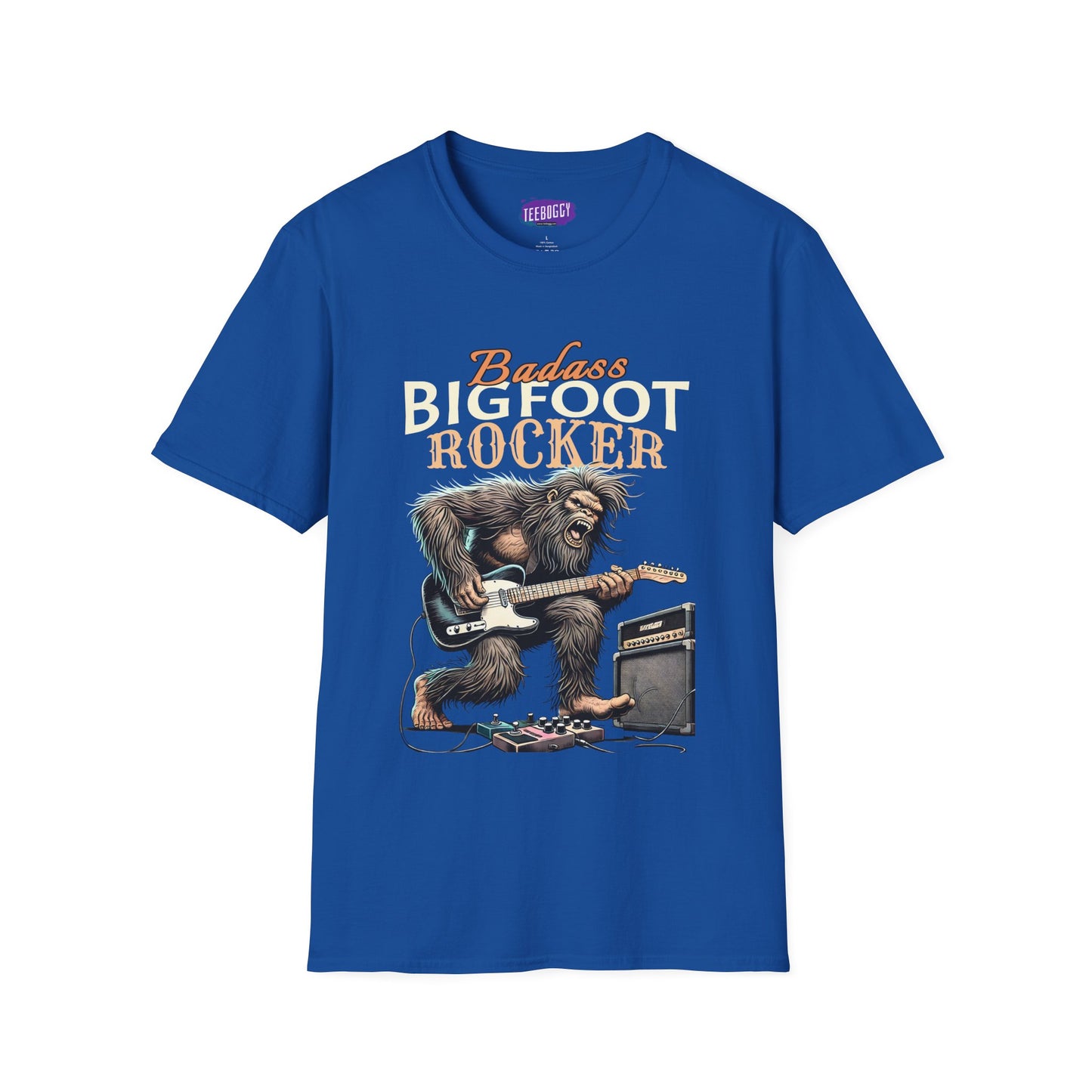 Sasquatch Rocker T-Shirt - Badass Bigfoot Guitar Tee