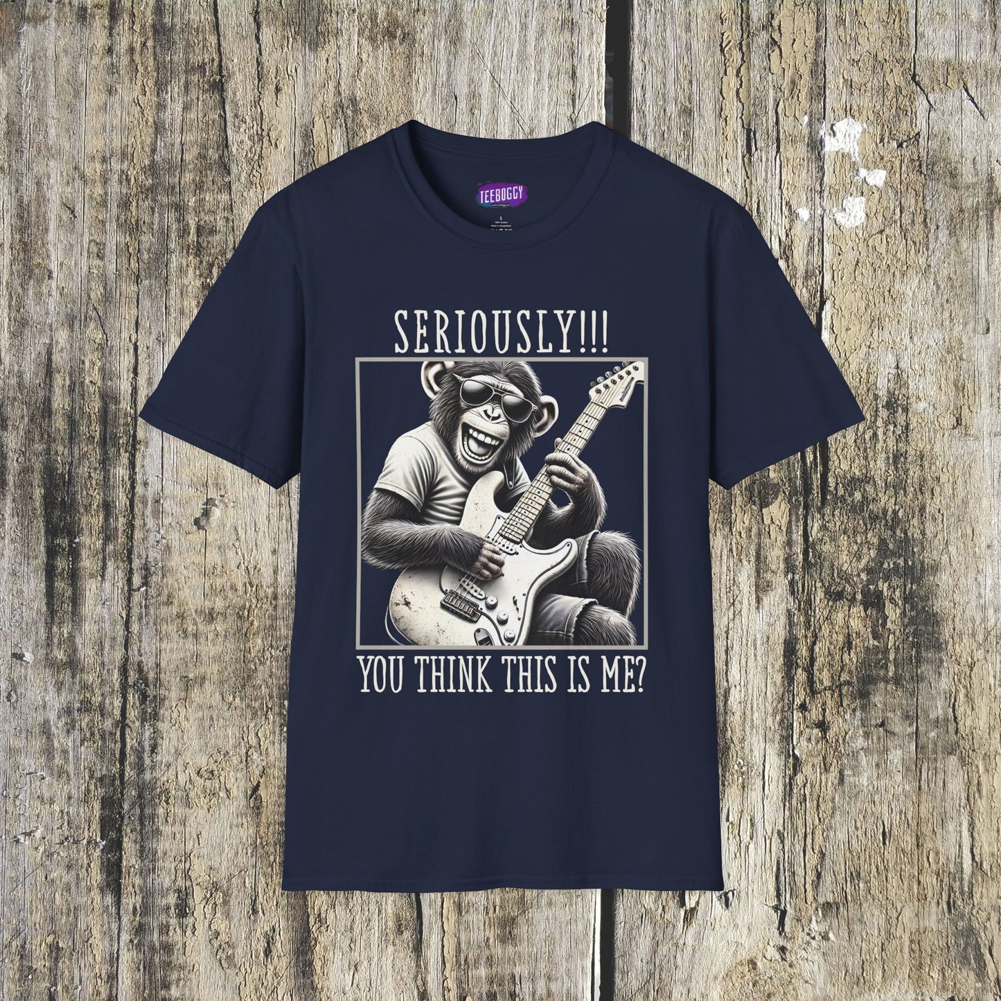 Funny Guitar Chimpanzee Tee