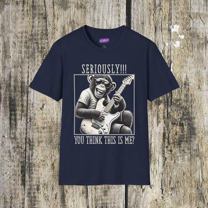 Funny Guitar Chimpanzee Tee