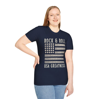 Patriotic Guitar T-Shirt - Rock & Roll, USA Greatness