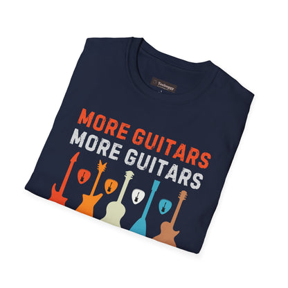 More Guitars, More Guitars T-Shirt — "It's Not Hoarding If It's Guitars" Guitar Shapes Tee