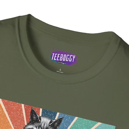 Samurai Cat Guitar Katana T-Shirt