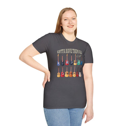 Guitar Shapes Unisex T-Shirt - Gotta Have Them All