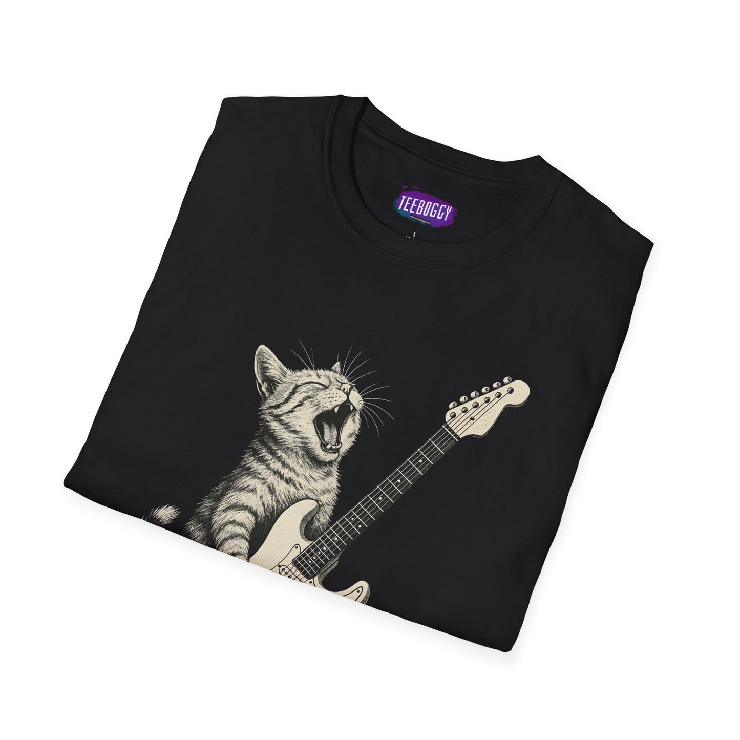 Cat Rock Unisex T-Shirt - Hell Yeah Guitarist Tee