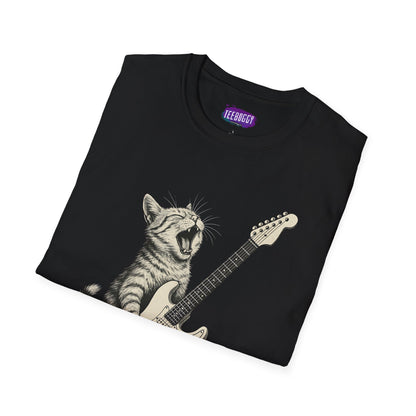 Cat Rock Unisex T-Shirt - Hell Yeah Guitarist Tee