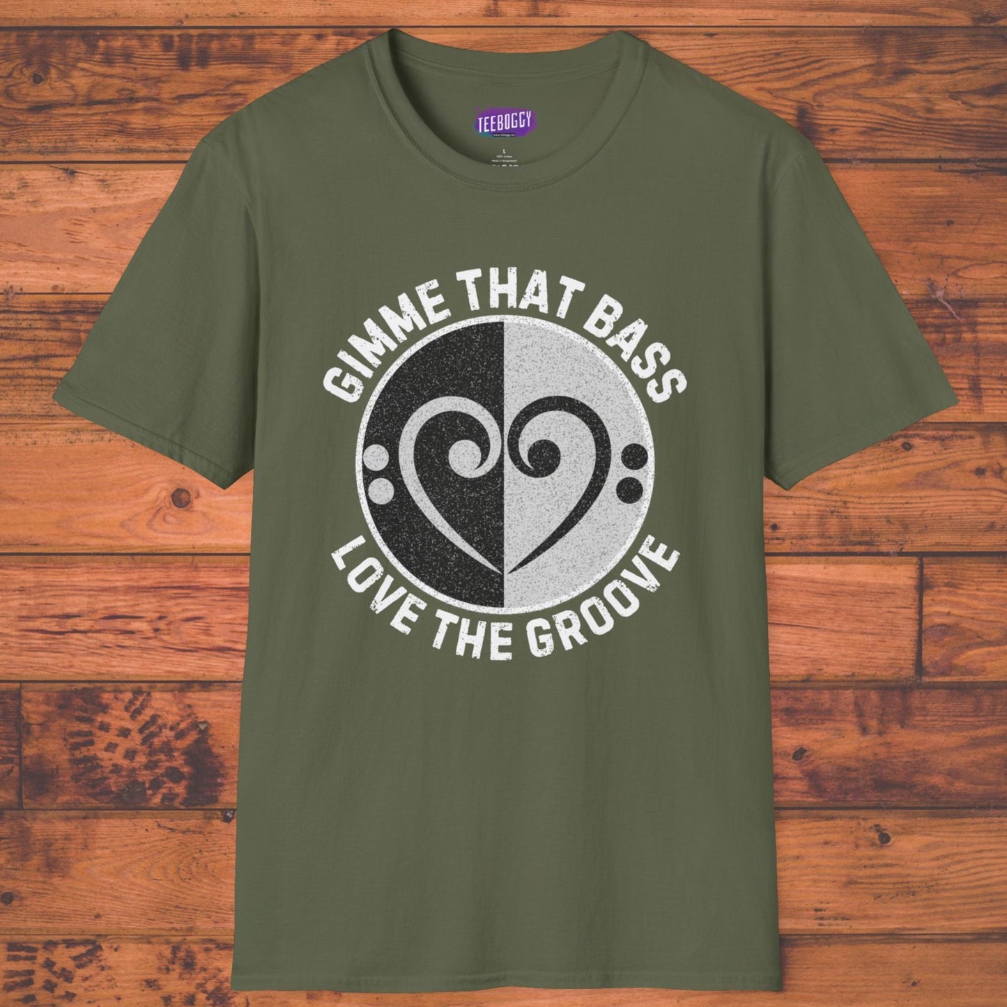Bass Clef Heart Unisex T-Shirt - Feel the Bass, Love the Groove