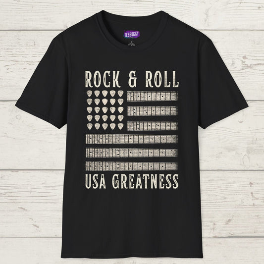Patriotic Guitar T-Shirt - Rock & Roll, USA Greatness