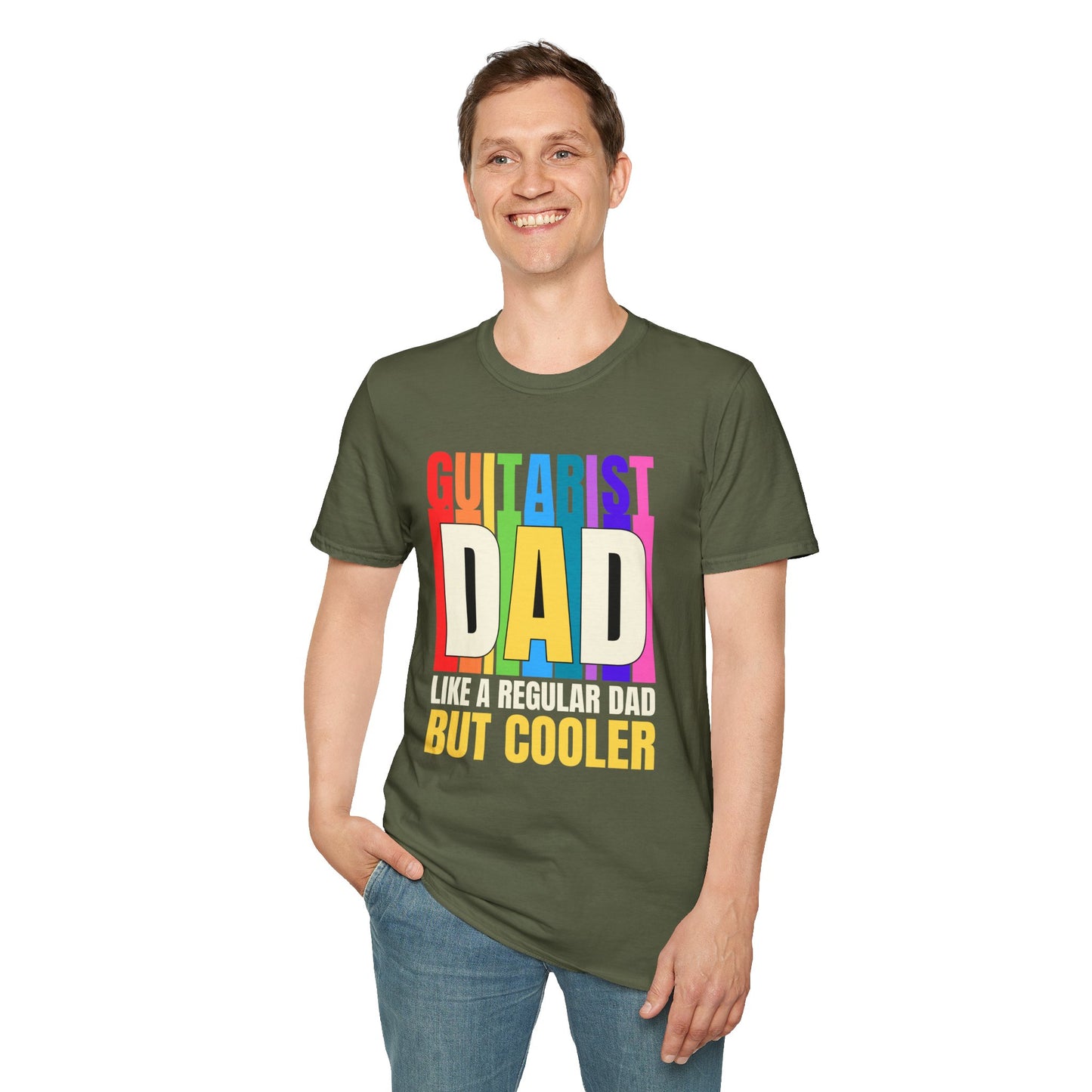 Guitar Dad T-Shirt — "Guitar Dad, Like A Regular Dad But Cooler"