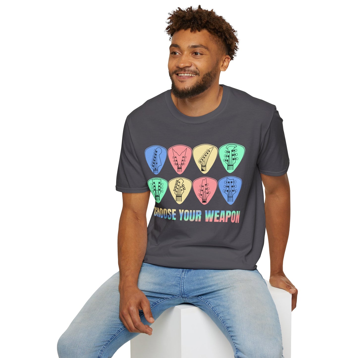 Guitar Plectrum T-Shirt - Choose Your Weapon
