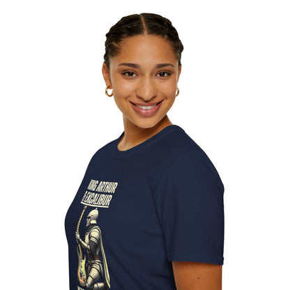 King Arthur Guitar Tee — Excalibur Rock T-Shirt