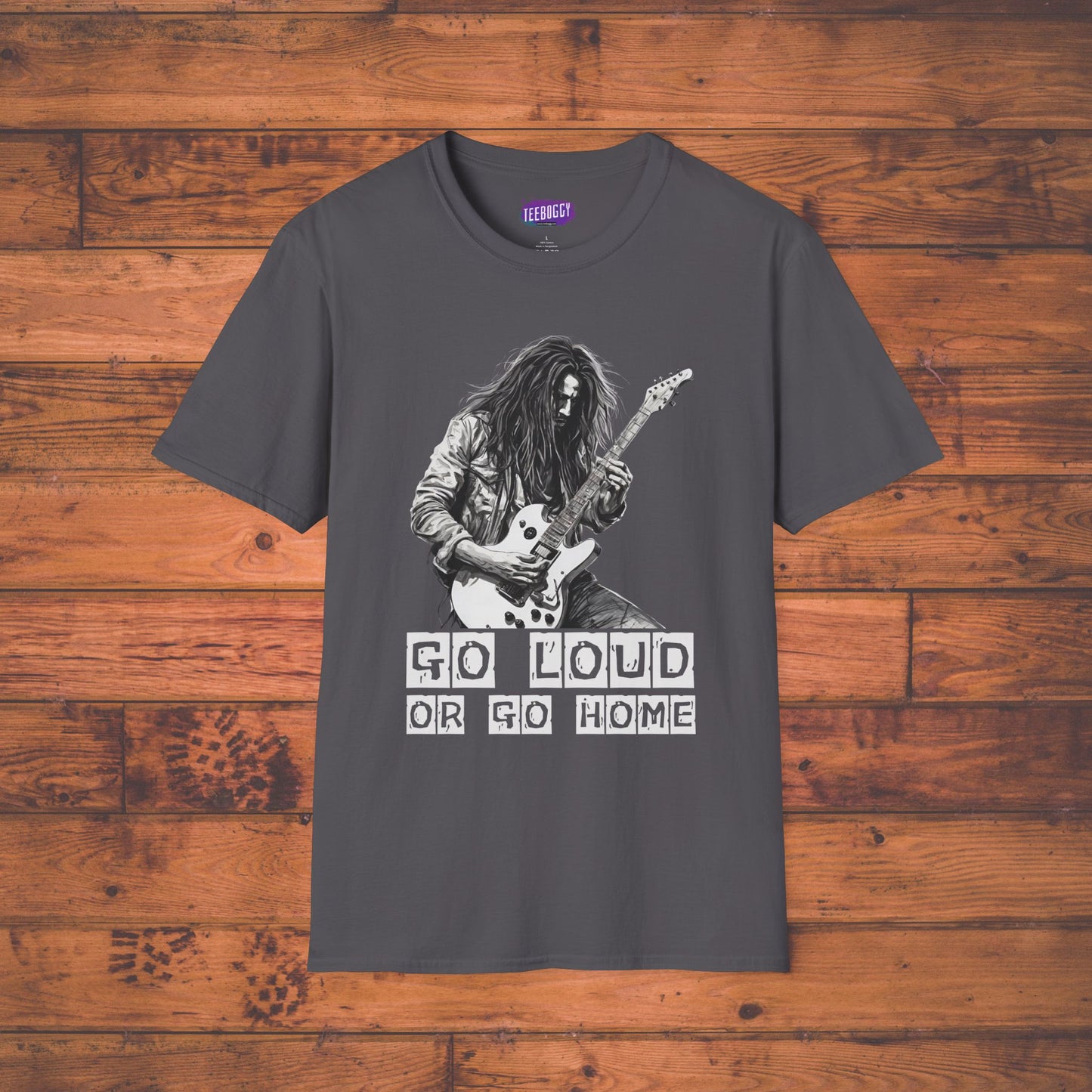 Guitarist Shredding Unisex T-Shirt - 'Go Loud or Go Home'