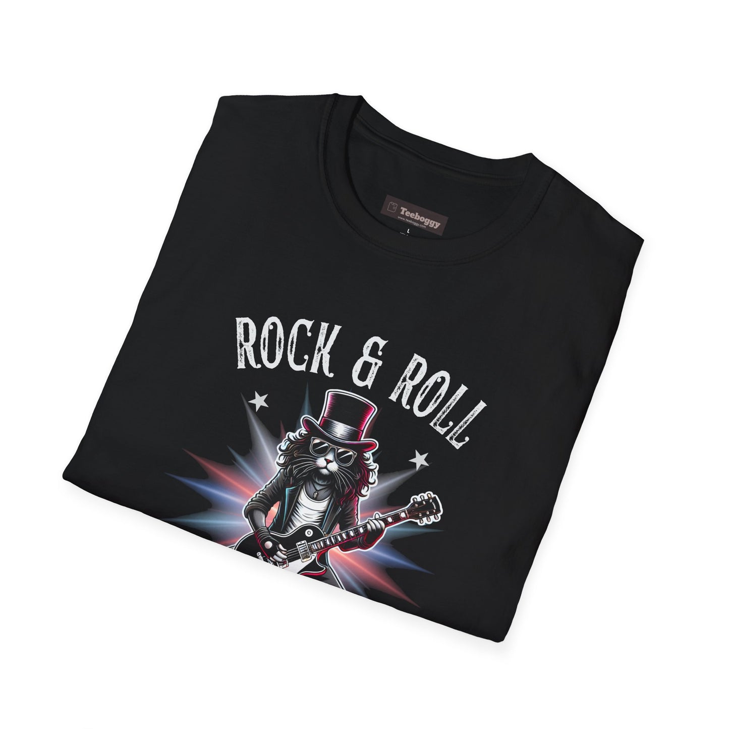Rock & Roll Cat T-Shirt — "rock & roll, soothes my soul"