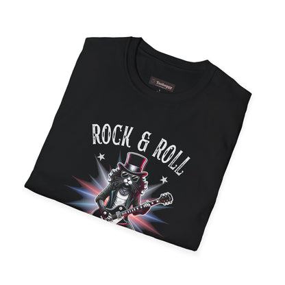 Rock & Roll Cat T-Shirt — "rock & roll, soothes my soul"