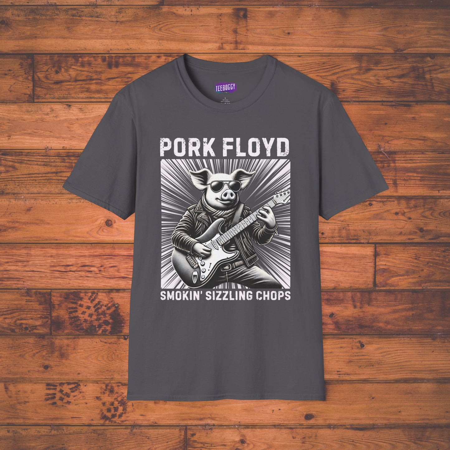Graphic Tee - Pork Floyd Rock Stratocaster Guitar T-Shirt
