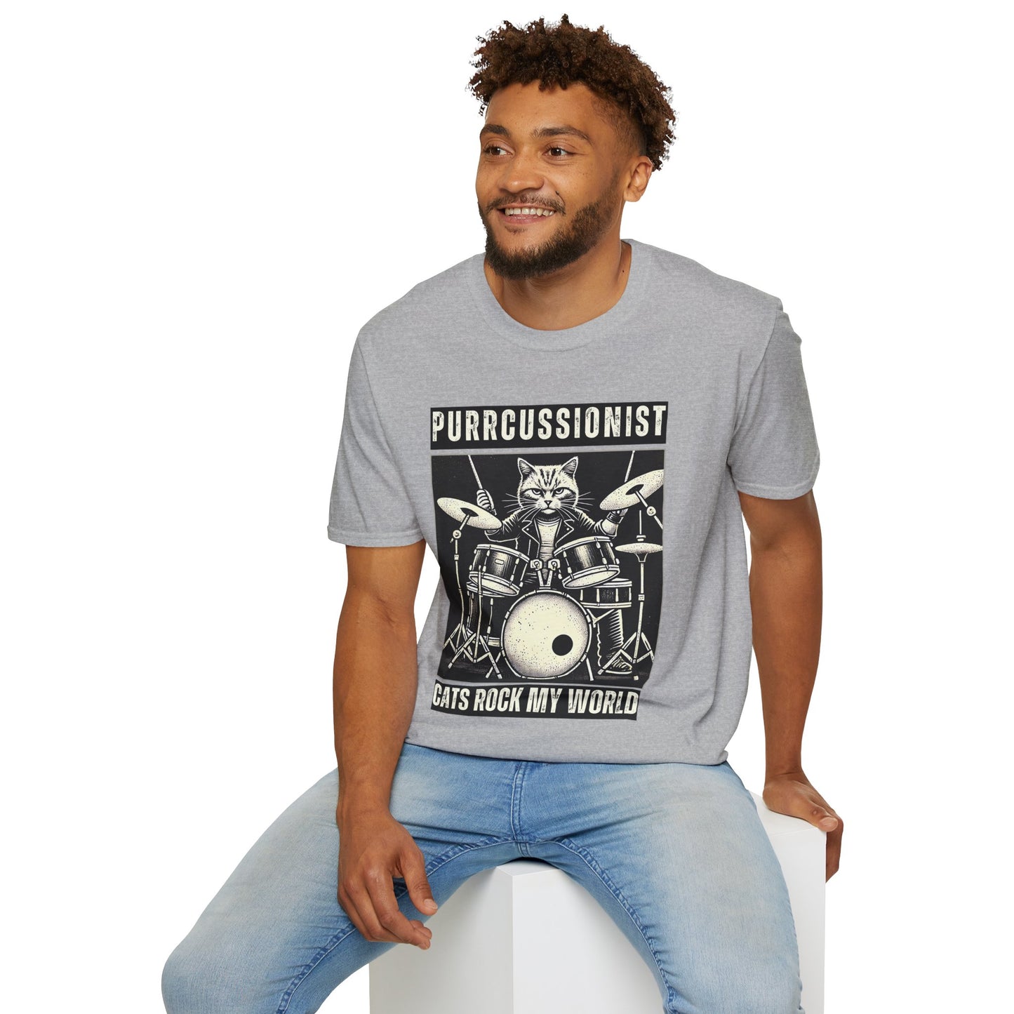 Cat Rocker T-Shirt - Purrcussionist