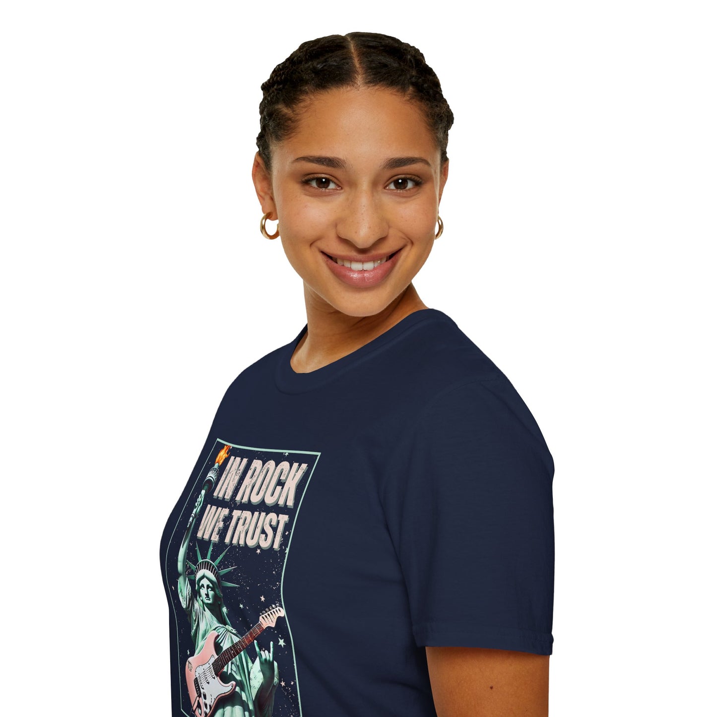 In Rock We Trust - Statue of Liberty T-Shirt