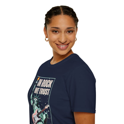 In Rock We Trust - Statue of Liberty T-Shirt