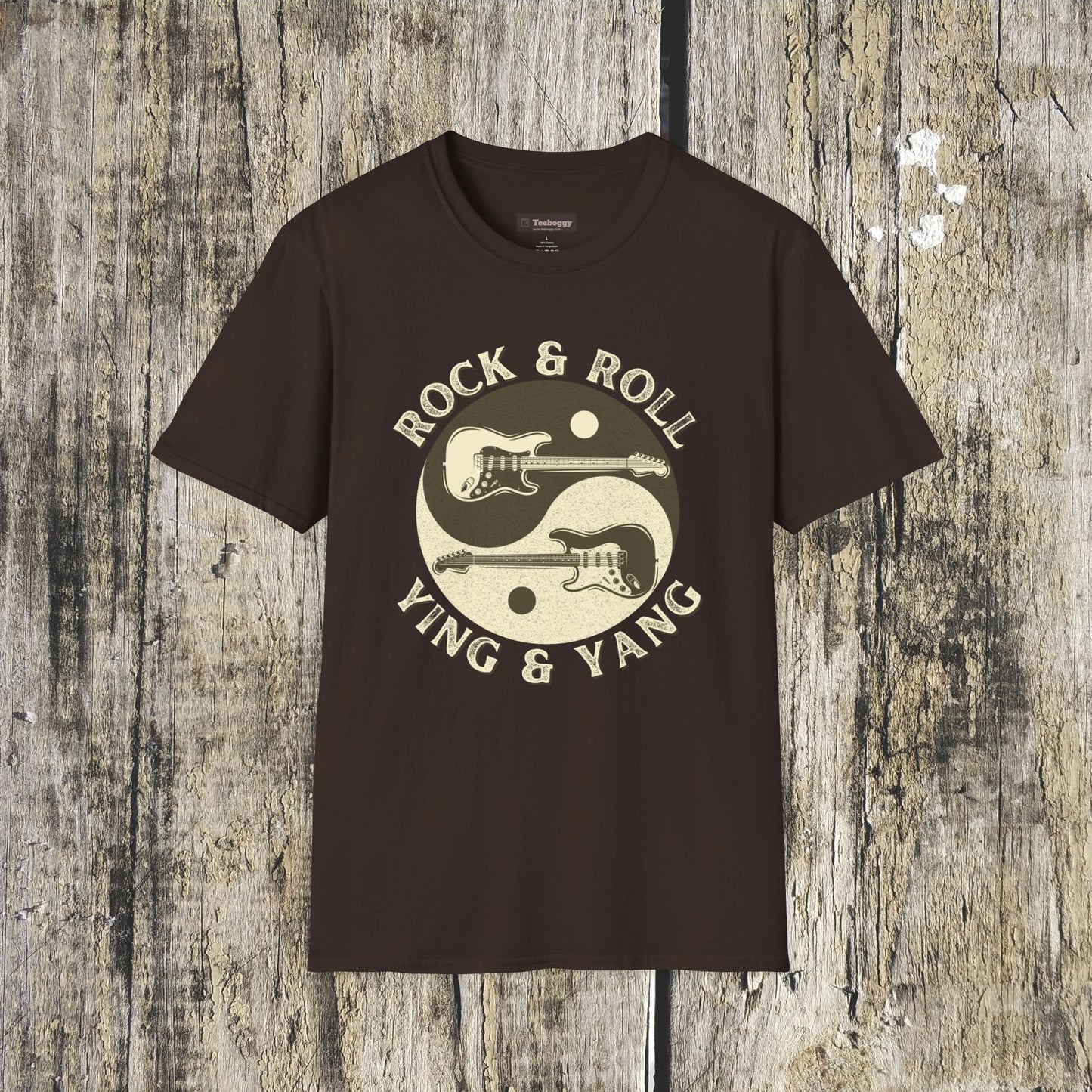 Yin Yang Guitar T-Shirt — Spiritual Balance & Harmony Music Tee