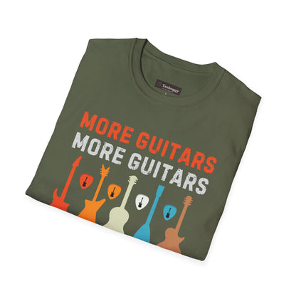 More Guitars, More Guitars T-Shirt — "It's Not Hoarding If It's Guitars" Guitar Shapes Tee