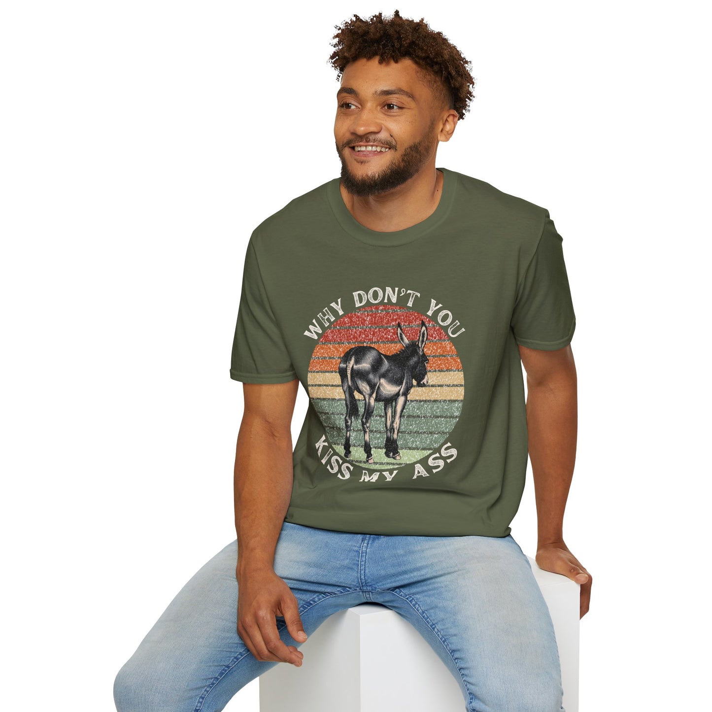 Funny Donkey 'Why Don't You Kiss My Ass!' T-Shirt