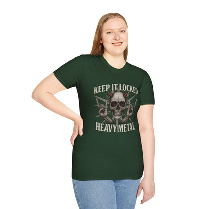Skull Heavy Metal T-Shirt - Keep it Locked